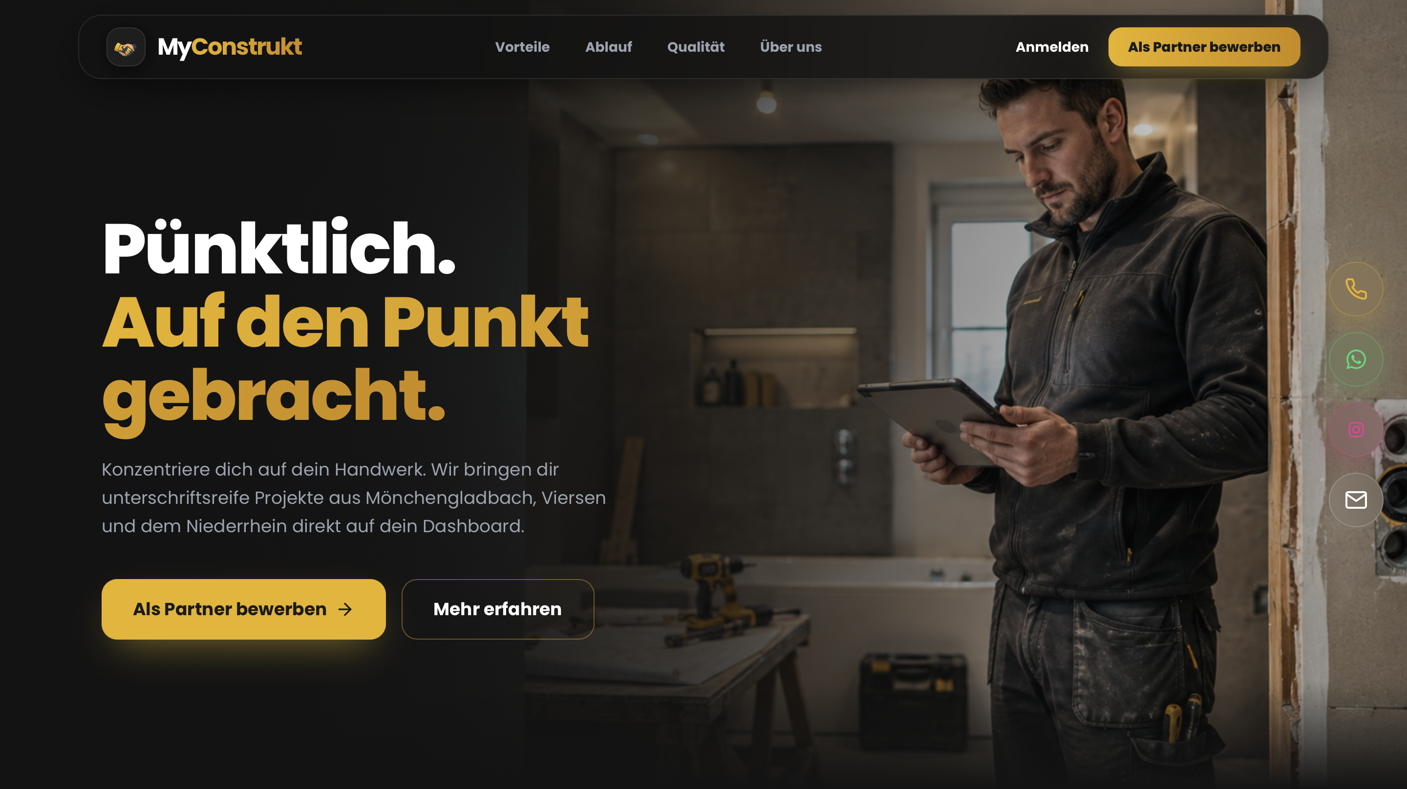 Webdesign und Plattformentwicklung für MyConstrukt durch VeratekSoft
